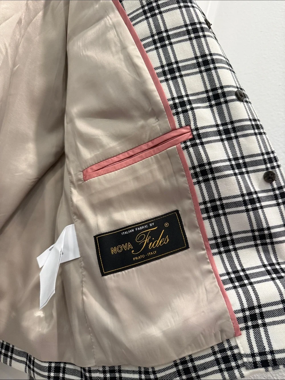 J. Crew Collection Black & White Plaid Tailored Blazer